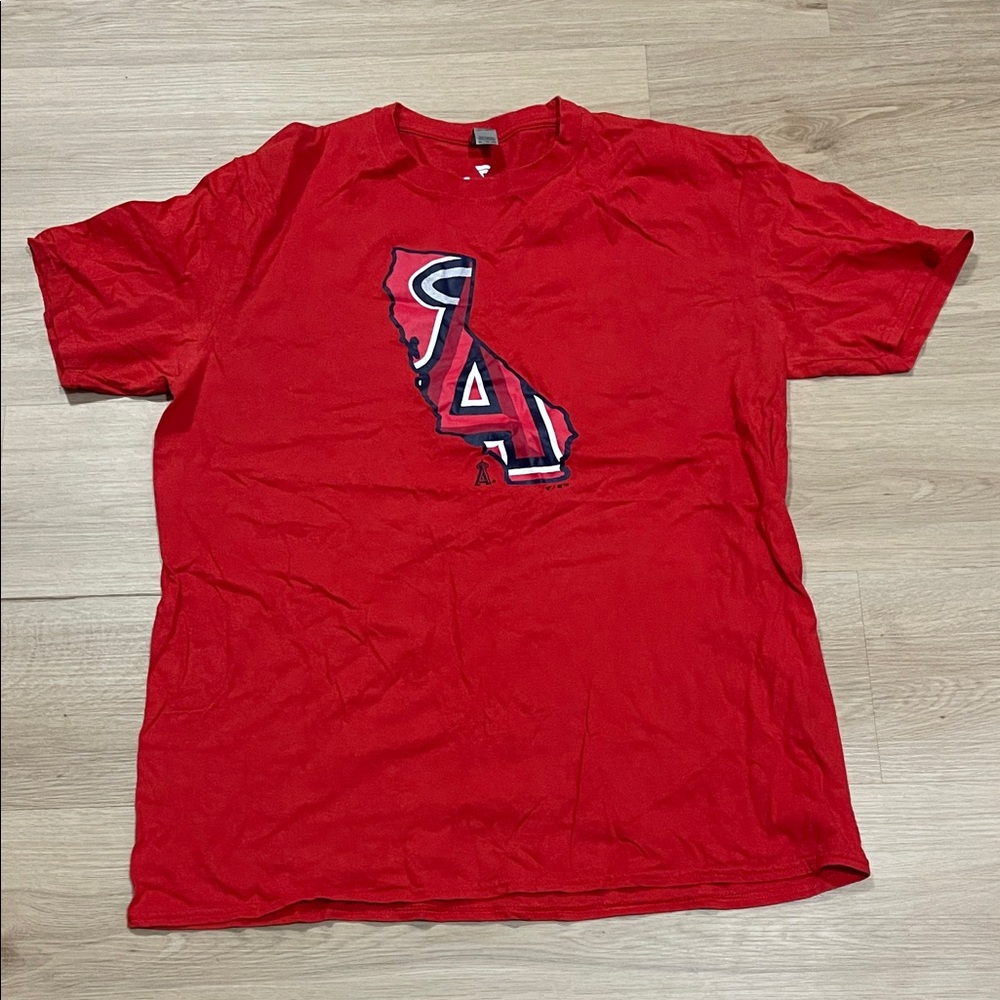 Fanatics Red California Angels Tee